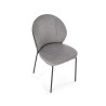 Scaun tapitat living/sufragerie Halmar K471, cadru metal, stil clasic, 50x58x85x48cm, stofa, gri