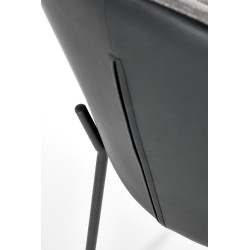 Scaun tapitat living/sufragerie Halmar K471, cadru metal,  stil clasic, 50x58x85x48cm, stofa, gri
