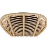 Scaun living/sufragerie Halmar K472, cadru metal, stil scandinav, 48x57x90x46cm, ratan/textil, maro/negru