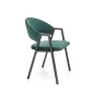 Scaun modern Xonia, amplasare dining, cadru metalic, catifea verde, inaltime 82 cm Scaun modern Xonia, amplasare dining, cadru metalic, catifea verde, inaltime 82 cm