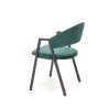 Scaun tapitat living/sufragerie Halmar K473, cadru metal, stil modern, 54x58x82x47cm, catifea, verde