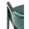 Scaun tapitat living/sufragerie Halmar K473, cadru metal, stil modern, 54x58x82x47cm, catifea, verde