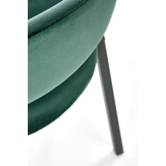 Scaun tapitat living/sufragerie Halmar K473, cadru metal,  stil modern, 54x58x82x47cm, catifea, verde