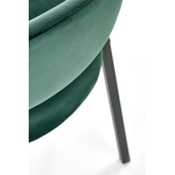 Scaun tapitat living/sufragerie Halmar K473, cadru metal,  stil modern, 54x58x82x47cm, catifea, verde