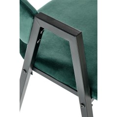 Scaun tapitat living/sufragerie Halmar K473, cadru metal,  stil modern, 54x58x82x47cm, catifea, verde