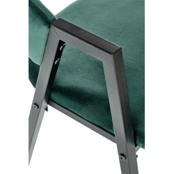 Scaun tapitat living/sufragerie Halmar K473, cadru metal,  stil modern, 54x58x82x47cm, catifea, verde