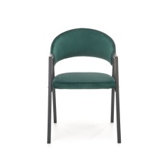 Scaun tapitat living/sufragerie Halmar K473, cadru metal,  stil modern, 54x58x82x47cm, catifea, verde
