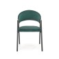 Scaun modern Xonia, amplasare dining, cadru metalic, catifea verde, inaltime 82 cm Scaun modern Xonia, amplasare dining, cadru metalic, catifea verde, inaltime 82 cm
