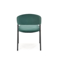 Scaun tapitat living/sufragerie Halmar K473, cadru metal,  stil modern, 54x58x82x47cm, catifea, verde