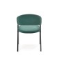 Scaun modern Xonia, amplasare dining, cadru metalic, catifea verde, inaltime 82 cm Scaun modern Xonia, amplasare dining, cadru metalic, catifea verde, inaltime 82 cm