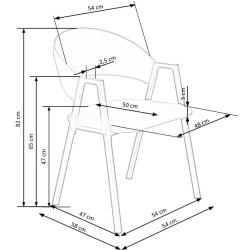 Scaun tapitat living/sufragerie Halmar K473, cadru metal,  stil modern, 54x58x82x47cm, catifea, verde