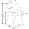 Scaun tapitat living/sufragerie Halmar K473, cadru metal, stil modern, 54x58x82x47cm, catifea, verde