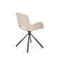 Scaun Luna bej, amplasare in living, cadru otel, stil modern, 59x58x81x48 cm, tapiterie textila