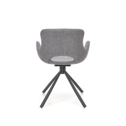 Scaun living/sufragerie Halmar K475, cadru metal,  stil modern, 59x58x81x48cm, textil, gri