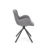 Scaun living/sufragerie Halmar K475, cadru metal,  stil modern, 59x58x81x48cm, textil, gri