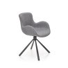 Scaun living/sufragerie Halmar K475, cadru metal,  stil modern, 59x58x81x48cm, textil, gri