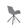 Scaun living/sufragerie Halmar K475, cadru metal,  stil modern, 59x58x81x48cm, textil, gri