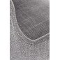 Scaun Luna gri pentru living, cadru otel, stil modern, 59x58x81x48 cm, tapiterie material textil