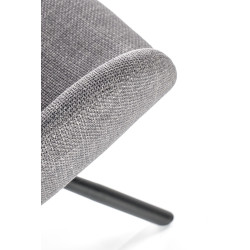 Scaun living/sufragerie Halmar K475, cadru metal,  stil modern, 59x58x81x48cm, textil, gri