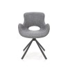 Scaun living/sufragerie Halmar K475, cadru metal,  stil modern, 59x58x81x48cm, textil, gri