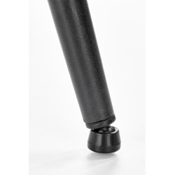 Scaun tapitat living/sufragerie Halmar K478, cadru metal, stil modern, 49x54x84x48cm, catifea/stofa, negru/alb