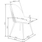 Scaun tapitat stil clasic, pentru living/sufragerie, metalic, suporturi antiderapante, catifea si stofa, negru/alb