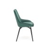 Scaun tapitat living/sufragerie Halmar K479, cadru metal, stil modern, 49x60x91x48cm, catifea, verde