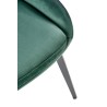 Scaun tapitat living/sufragerie Halmar K479, cadru metal, stil modern, 49x60x91x48cm, catifea, verde