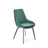 Scaun tapitat living/sufragerie Halmar K479, cadru metal, stil modern, 49x60x91x48cm, catifea, verde