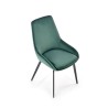 Scaun tapitat living/sufragerie Halmar K479, cadru metal, stil modern, 49x60x91x48cm, catifea, verde