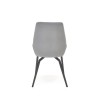 Scaun tapitat living/sufragerie Halmar K479, cadru metal, stil modern, 49x60x91x48cm, catifea, gri