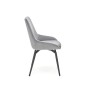 Scaun tapitat pentru living/sufragerie, cadru metalic, design modern, gri si negru Scaun tapitat pentru living/sufragerie, cadru metalic, design modern, gri si negru