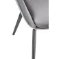 Scaun tapitat pentru living/sufragerie, cadru metalic, design modern, gri si negru Scaun tapitat pentru living/sufragerie, cadru metalic, design modern, gri si negru