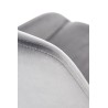 Scaun tapitat living/sufragerie Halmar K479, cadru metal, stil modern, 49x60x91x48cm, catifea, gri