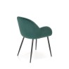 Scaun tapitat living/sufragerie Halmar K480, cadru metal,  stil modern, 59x59x79x48cm, catifea, verde