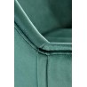 Scaun tapitat living/sufragerie Halmar K480, cadru metal,  stil modern, 59x59x79x48cm, catifea, verde