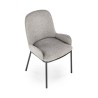 Scaun living/sufragerie Halmar K481, cadru metal, stil modern, 54x60x83x48cm, textil, gri