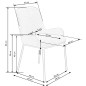 Scaun stil modern pentru sufragerie, tapiterie textila, cadru metal, 54x60x83x48 cm, gri Scaun stil modern pentru sufragerie, tapiterie textila, cadru metal, 54x60x83x48 cm, gri