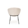 Scaun living/sufragerie Halmar K482, cadru metal,  stil modern, 61x59x78x49cm, textil, bej