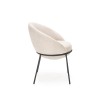 Scaun living/sufragerie Halmar K482, cadru metal,  stil modern, 61x59x78x49cm, textil, bej