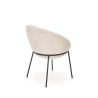Scaun living/sufragerie Halmar K482, cadru metal,  stil modern, 61x59x78x49cm, textil, bej