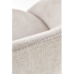 Scaun living/sufragerie Halmar K482, cadru metal,  stil modern, 61x59x78x49cm, textil, bej