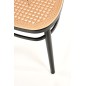 Scaun bucatarie, polipropilena, 41x52x86x45 cm, maro/negru