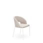 Scaun tapitat de living, cadru otel alb, stil modern, 51x57x77x47 cm, stofa bej Scaun tapitat de living, cadru otel alb, stil modern, 51x57x77x47 cm, stofa bej