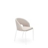 Scaun tapitat living/sufragerie Halmar K486, cadru metal, stil modern, 51x57x77x47cm, stofa, bej