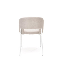 Scaun tapitat living/sufragerie Halmar K486, cadru metal,  stil modern, 51x57x77x47cm, stofa, bej
