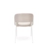 Scaun tapitat living/sufragerie Halmar K486, cadru metal, stil modern, 51x57x77x47cm, stofa, bej