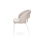 Scaun tapitat de living, cadru otel alb, stil modern, 51x57x77x47 cm, stofa bej Scaun tapitat de living, cadru otel alb, stil modern, 51x57x77x47 cm, stofa bej