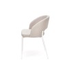 Scaun tapitat living/sufragerie Halmar K486, cadru metal, stil modern, 51x57x77x47cm, stofa, bej