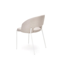 Scaun tapitat living/sufragerie Halmar K486, cadru metal,  stil modern, 51x57x77x47cm, stofa, bej